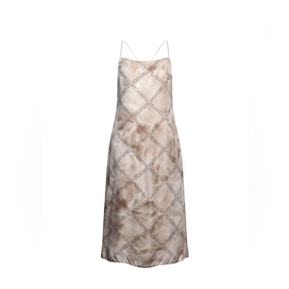 Peserico Beige Satin Slip Dress